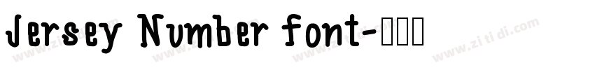 Jersey Number Font字体转换
